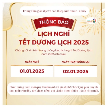 THÔNG BÁO NGHỈ TẾT VÀ CHÚC MỪNG NĂM MỚI 2025